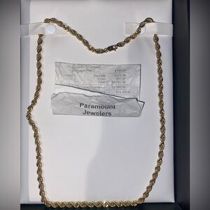 Gold Rope Chain Necklace